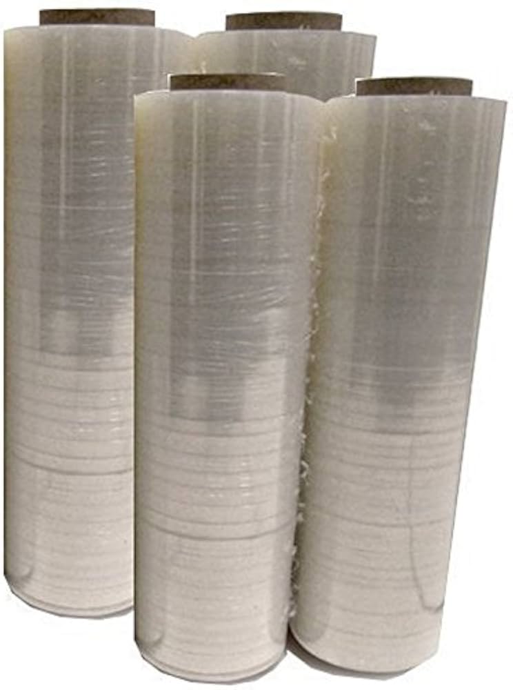 1 X Four (4) Plastic Shrink Stretch Wrap 445mm x 450m, 4RLS/CS + Free BLADE