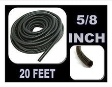 Charger l&#39;image dans la galerie, American Terminal 20 FT 5/8&quot; INCH Split Loom Tubing Wire Conduit Hose Cover Auto Home Marine Black