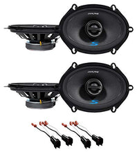 Charger l&#39;image dans la galerie, 2 Alpine S-S57 5x7&quot; Rear &amp; Front Factory Speaker Replacement Kit For 2004-2006 Ford F-150 + Metra 72-5600 Speaker Harness