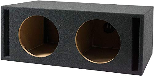 Absolute VEGD10 Dual 10-Inch Black Slot Ported Subwoofer Enclosure Empty Box