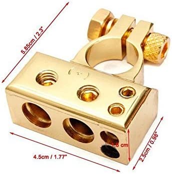 Absolute BTG300N 0/2/4/6/8 AWG Gold Single Negative Power Battery Terminal Connector