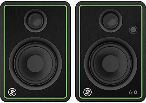 Mackie CR4-X Pair Multimedia Studio Monitors Adjustable Stable Stands 2 Cable Set