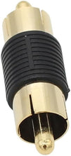 Charger l'image dans la galerie, 10 Pack Male to Male Gold RCA cable cord Coupler Joiner barrel Connectors