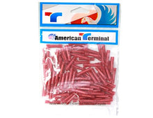 Load image into Gallery viewer, American Terminal E-BCRN-100 22/18-Gauge Economy Nylon Red Butt Connectors