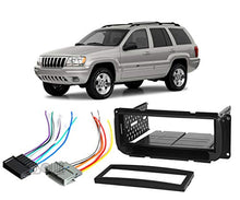 Charger l&#39;image dans la galerie, Absolute USA ABS99-6501-2 Fits Jeep Cherokee 1997-2001 Single DIN Stereo Harness Radio Install Dash Kit Package