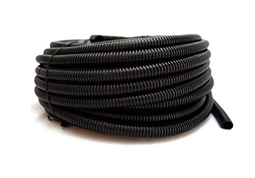 100 FT 1/4 INCH Split Loom Tubing Wire Conduit Hose Cover Auto Home Marine Black