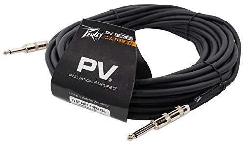 4 Peavey PV 50' Foot 14-Gauge 1/4" TS to 1/4" TS S/S Speaker Cables