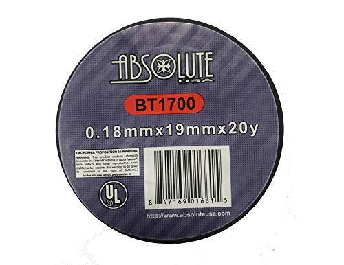 4 Absolute  BT1700 Universal General Use Black 0.18mm x 3/4-Inch x 20Yd Electrical Tape