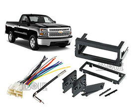 GMK345 Single DIN Dash Kit Fit 1999-2002 Chevy Silverado 1500/2500 Bundle