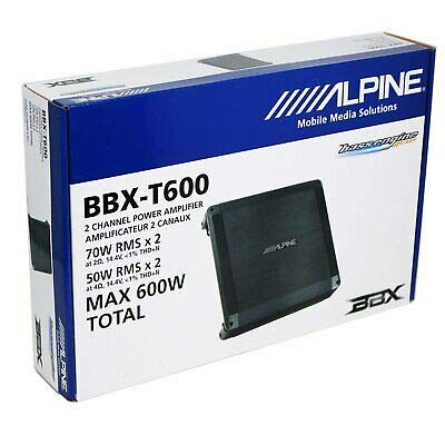 Alpine BBX-T600 600W Class A/B Amplifier + Absolute 4 Gauge Amp Kit