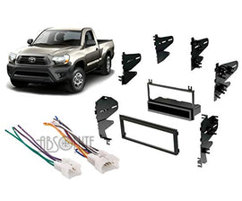 Absolute RADIOKITPKG2 Fits Toyota Tacoma 1995-2004 Single DIN Stereo Harness Radio Install Dash Kit Package