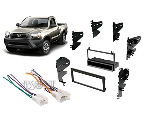 Absolute USA ABS99-8101 Fits Toyota Tacoma 1995-2004 Single DIN Stereo Harness Radio Install Dash Kit Package