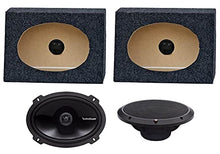Load image into Gallery viewer, 2 Rockford Fosgate P1692 6x9 150W Speakers + 2 Absolute Angled 6x9 Speaker Box
