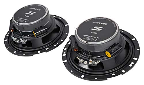 Alpine S2-S65  6.5" Type S Series 2-Way Coaxial Car Speakers Fits 1998-2013 Harley Davidson Alpine S Factory Speaker Replacement Kit