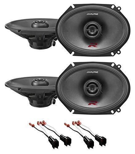 2 Alpine R 6x8 Front+Rear Speaker Replacement For 1999-2004 Ford F-250/350/450/550