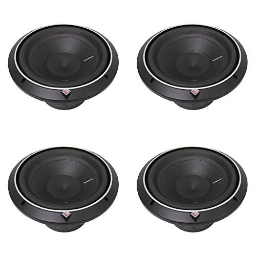 4 Rockford Fosgate P2D2-10 10 Inch 600 Watt 2-Ohm Punch Series Car Audio Subwoofer P2D210 (4 Pack)