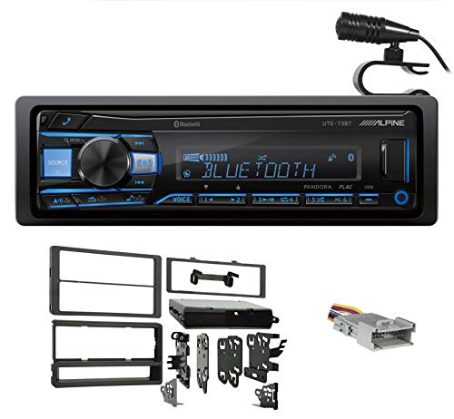 Alpine UTE-73BT Digital Bluetooth Receiver+Metra 99-8205 For 03-04 Toyota Matrix