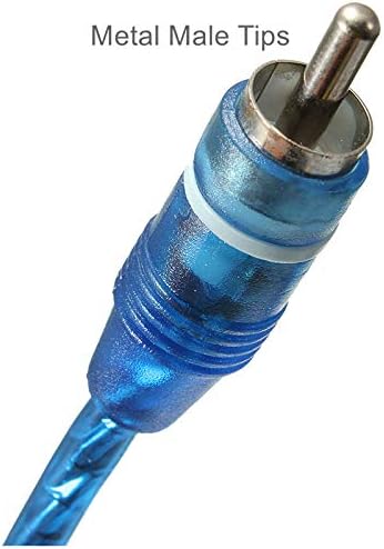 2 Absolute ABC-2F1M BLUE Y-Adapter 2F-1M RCA Interconnect Audio Cable