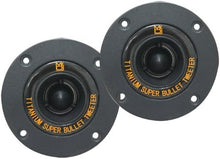 Load image into Gallery viewer, Mr. Dj USA HDT800B Pair 4-Inch Aluminum Bullet Titanium Horn Tweeter Driver (Black)