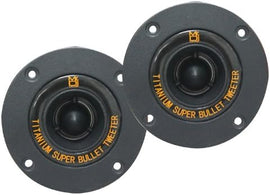 Mr. Dj USA HDT800B Pair 4-Inch Aluminum Bullet Titanium Horn Tweeter Driver (Black)