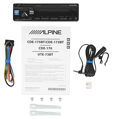 1-Din Alpine Digital Media Bluetooth Stereo Receiver + 99-7308 Fit 2002-05 Hyundai Accent