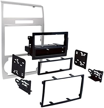 Double Din In Dash Mounting Kit fits 2005-2007 Dodge Magnum (Silver) harness Package