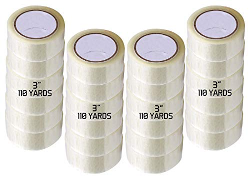 Patron USA 24 Rolls 3" x 330' Clear Jumbo Packing Tape 110 Yards