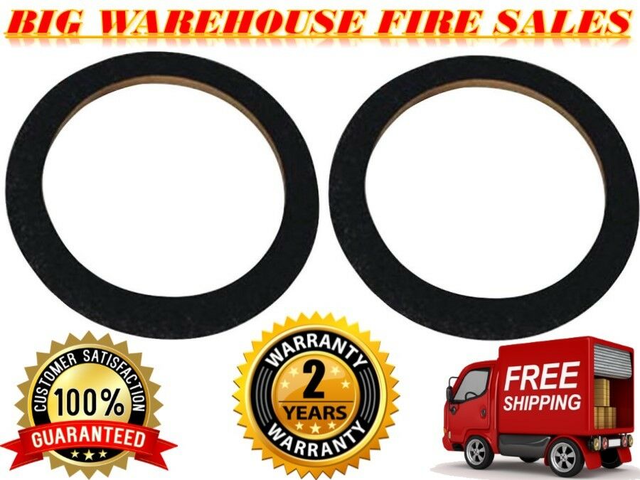 2 15" Black Carpeted MDF Car Stereo Speaker Woofer Subwoofer Sub Ring Spacer