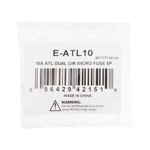 Load image into Gallery viewer, Install Bay E-ATL10 10 Amp ATL Dual Circuit Micro Fuses 5 Pack