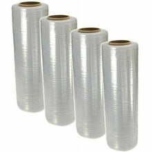 Load image into Gallery viewer, BM Paper 4 rolls clear 1500 square feet (1000 feet long), 18" wide film shrink wrap perfect for shipments