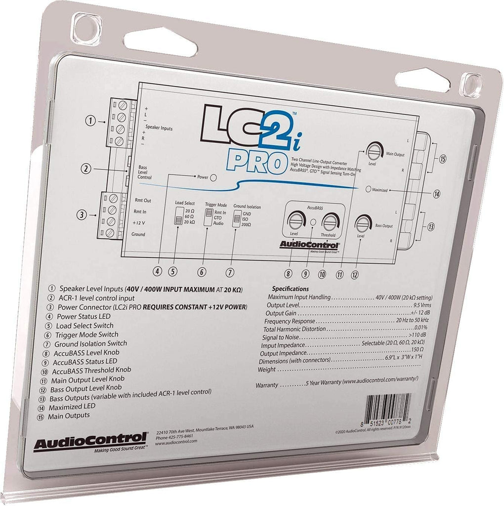 AudioControl LC2i PRO 2-Channel Line Output Converter & Alpine SXE1726S Speakers Bundle