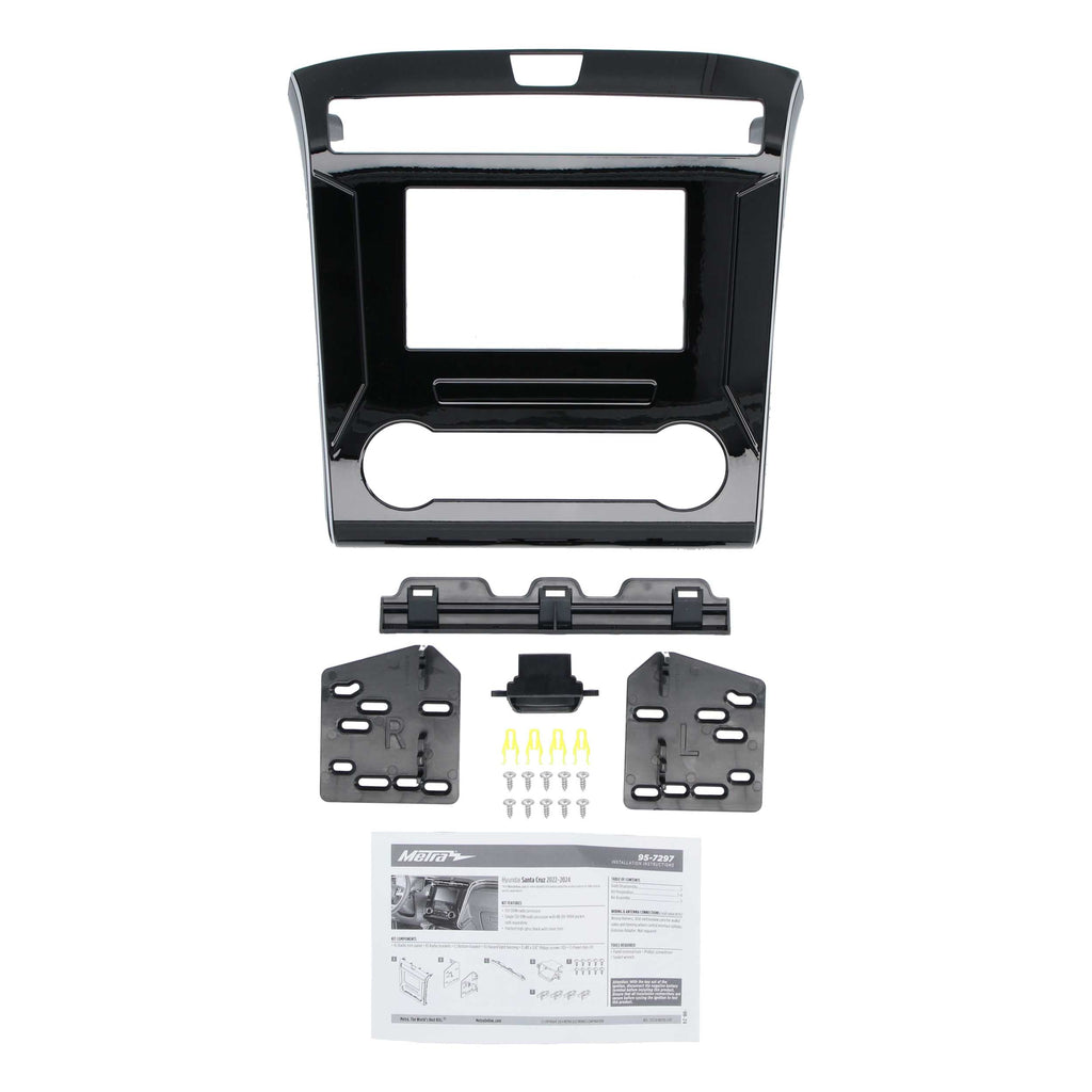 Metra 95-7297 DDIN Stereo Installation Kit - Compatible Fits for Hyundai Santa Cruz 2022-Up* (With Factory Manual Climate Con
