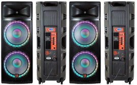 2 MR DJ PBX6600LED Bluetooth Speaker <br/>Professional Dual 2x15