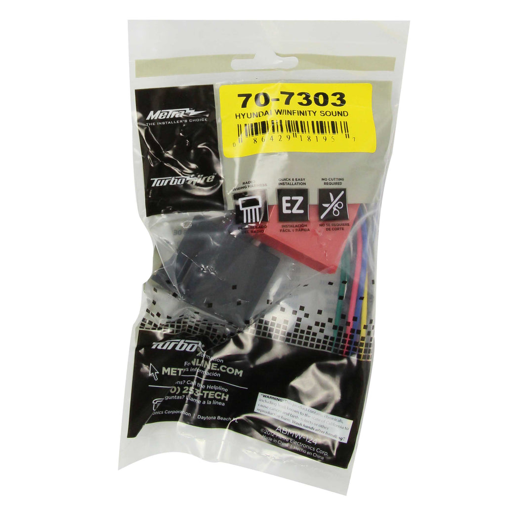 Metra 70-7303 Radio Replacement Harness - Compatible Fits for Hyundai / Kia 2009-2014 (with Infinity sound)