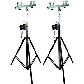 2 MR DJST200 SBC250 Pro Lighting 12 Foot Crank Light Stand & Square Truss T-Bar Adapter