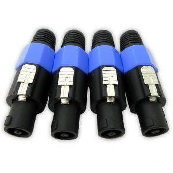 MR DJ USA SPMH4 4-Pack 4-Pole Speakon Male Speaker Cable Connectors