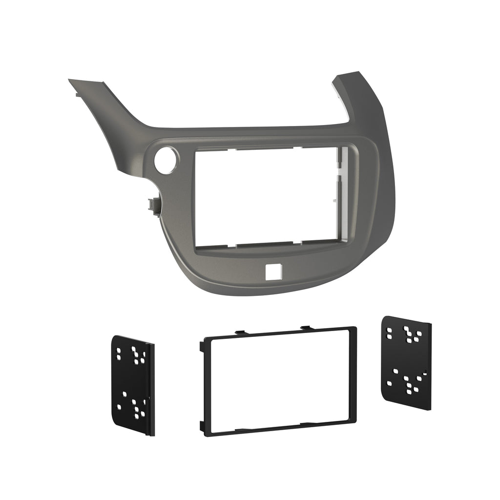 Metra 95-7877S Double-DIN Car Stereo Silver Dash Kit - Compatible Fits for Honda Fit 2009-2013