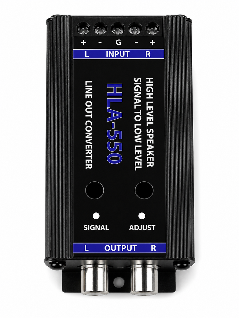 Absolute HLA550 2-Ch High-to-Low Line Output Converter Adjustable Speaker Level to RCA Converter
