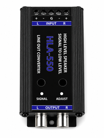 Absolute HLA550 2-Ch High-to-Low Line Output Converter Adjustable Speaker Level to RCA Converter