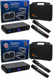 2 MR DJ MIC6000 Wireless Dual Handheld design Microphone System + Carrying Case
