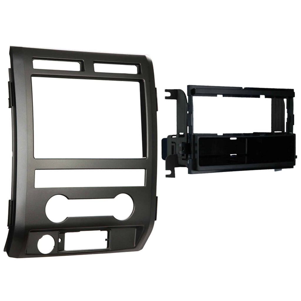 Metra 99-5822B Single DIN Installation Black Dash Kit - Compatible Fits for Ford F-150 2009-2010