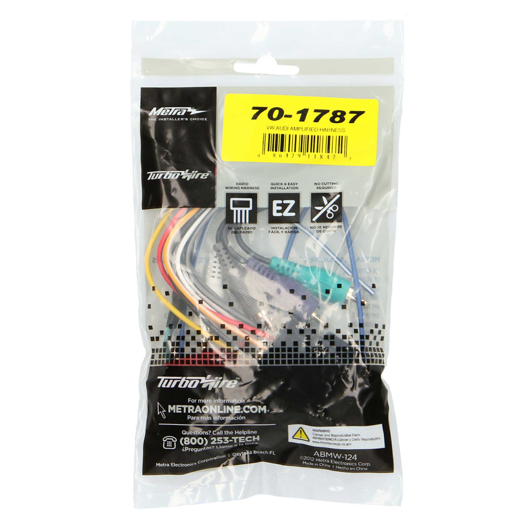 Metra 70-1787 Radio Replacement Harness - Compatible Fits for Audi/Porsche/Volkswagen 1986-2005