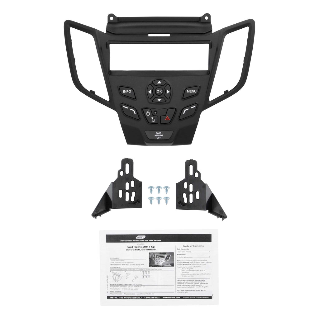 Metra 99-5825B Single-DIN Radio Installation Kit - Compatible Fits for Ford Fiesta 2011-2019