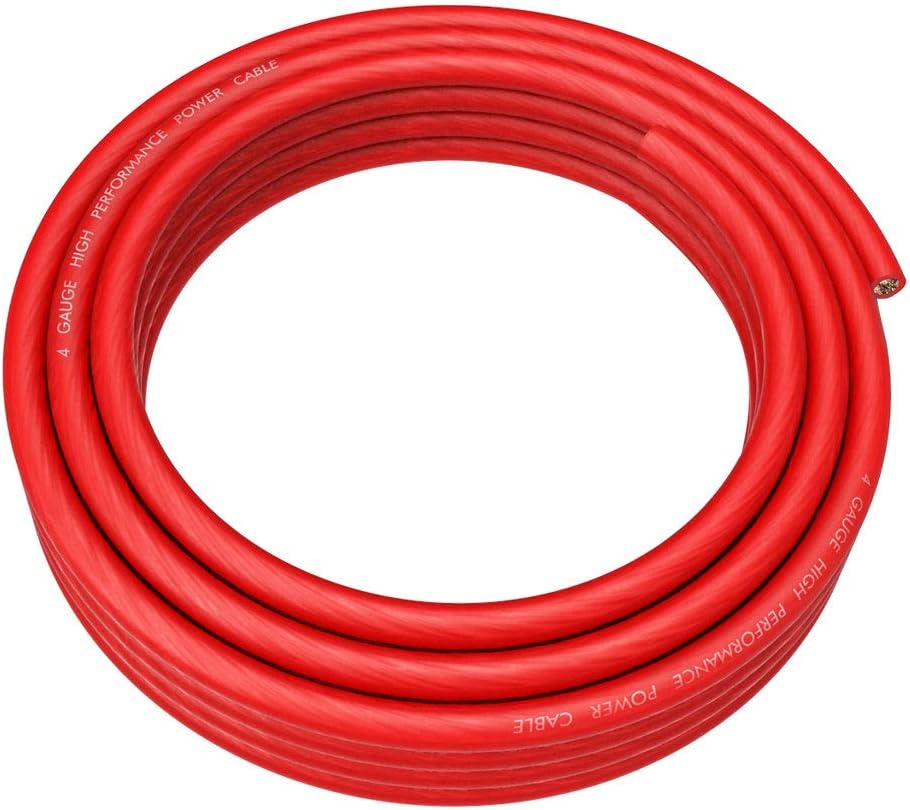 20 FT Red 8 Gauge Primary Speaker Wire or Amp Power Ground Car Audio FLEXIBLE