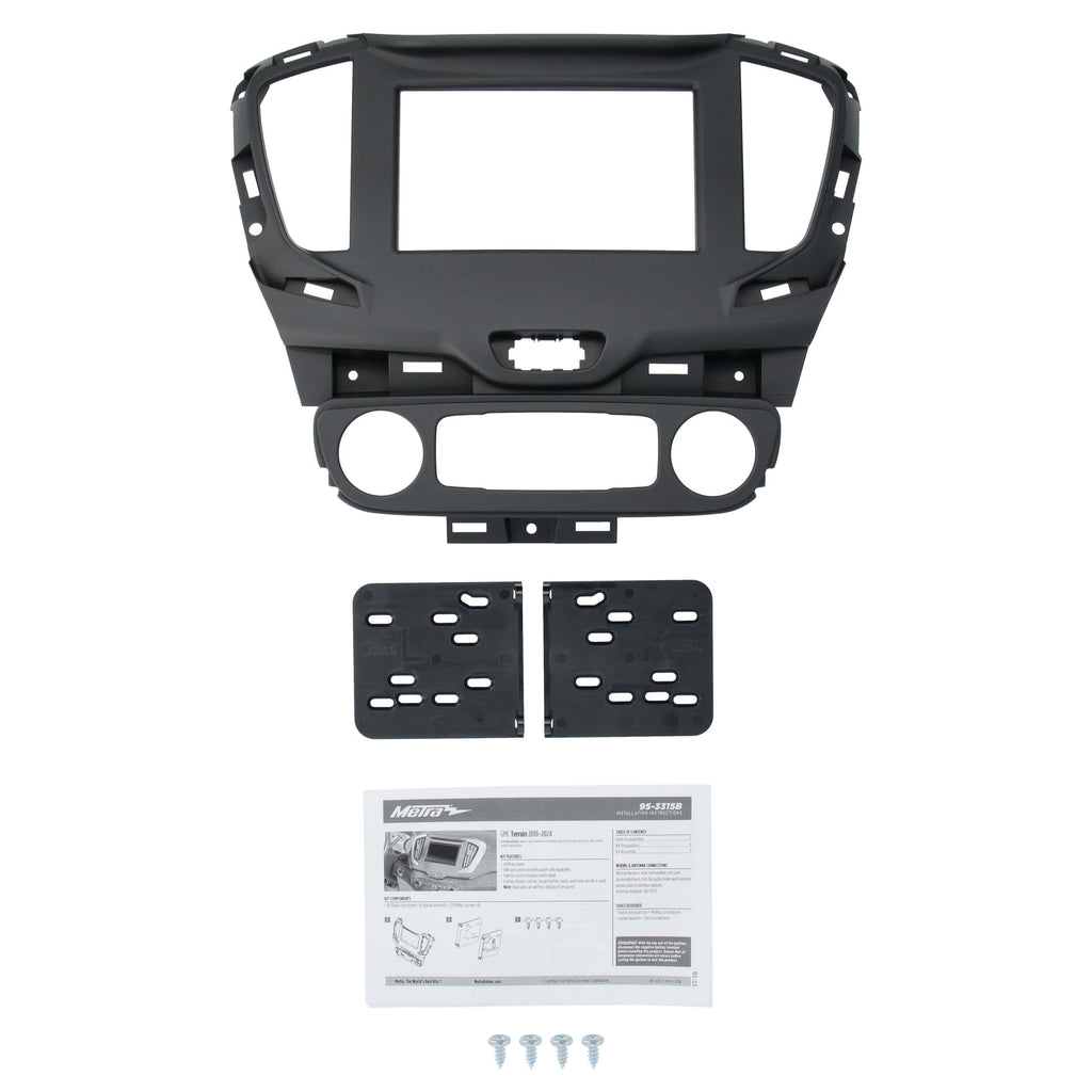 Metra 95-3315B Double-DIN Car Stereo Dash Kit - Compatible Fits for GMC TERRAIN 2018-2024