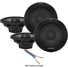 Load image into Gallery viewer, Alpine R-S65.2 Car Audio Type R Series 6 1/2&quot; 200 Watt Speakers - 2 Pair with 20&#39; Wire Package