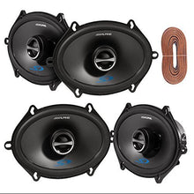 Load image into Gallery viewer, 2 Pairs Of Alpine SPS-517 5X7&quot; 2-Way Car Coaxial Audio Speakers Bundle with 50 Feet Speaker Wire