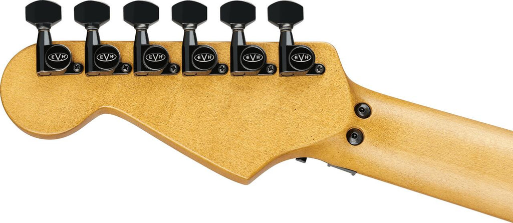 EVH 5107900528 Striped Series Frankenstein Frankie, Maple Fingerboard - Black with Yellow Stripes, Aged