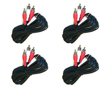 Charger l&#39;image dans la galerie, 4 pack, 12 Feet 2 RCA Male to Male Audio Cable (2 White/2 Red Connectors)