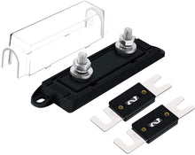 Charger l&#39;image dans la galerie, American Terminal ANL Fuse Power Distribution Holder with 2pcs 100A ANL Fuse, Clear Cover for RV Car Audio